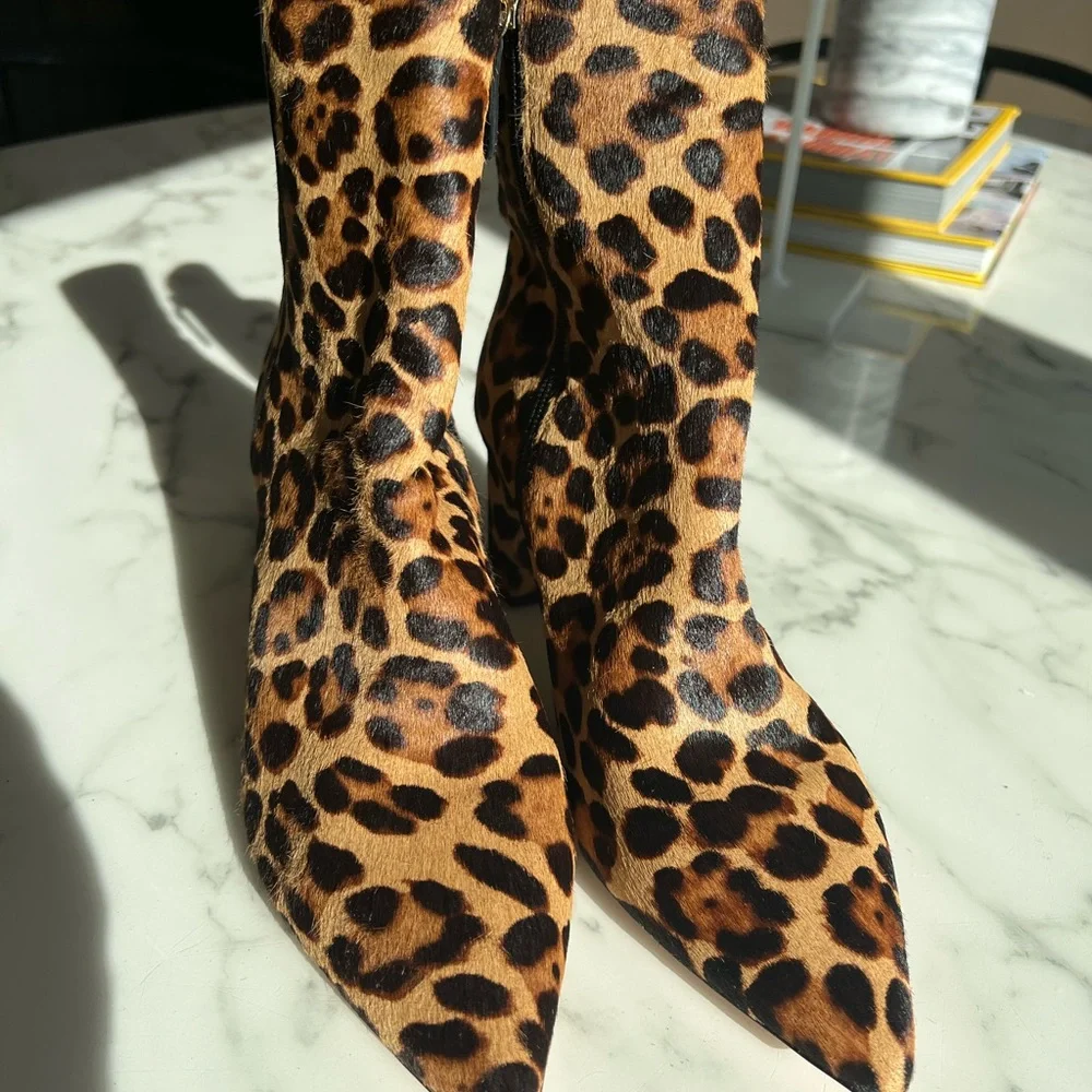Leopard Print Ankle Boots - Picture 4 of 4